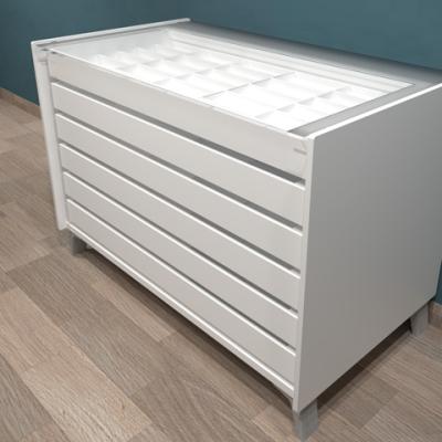 Cassettiere e Boiserie per occhiali Supermore Plex Bianca